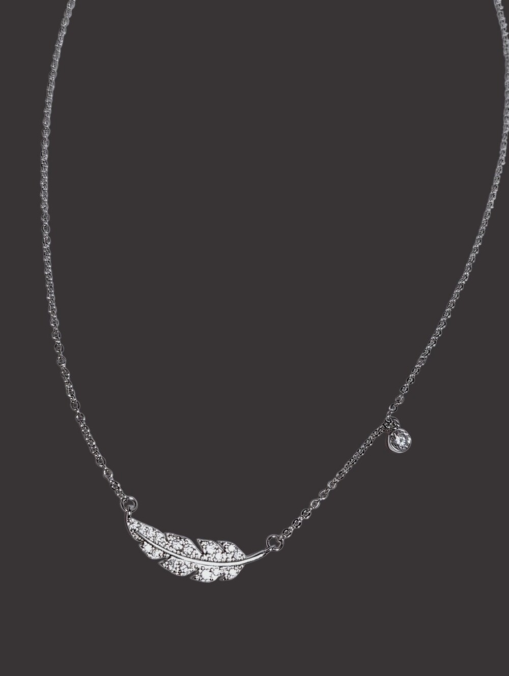 Feather Sterling Silver Pendant & Chain Necklace